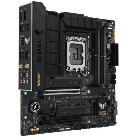 Asus TUF GAMING B760M-PLUS WiFi, Placa Base Intel LGA 1700, B760, DDR5, 128GB, HDMI 2.1+DP 1.4, 4SATA+2M.2, USB 3.2+USB-C, 2.5GB+WIFI6E+BT5.2, Micro ATX - 90MB1ET0-M1EAY0